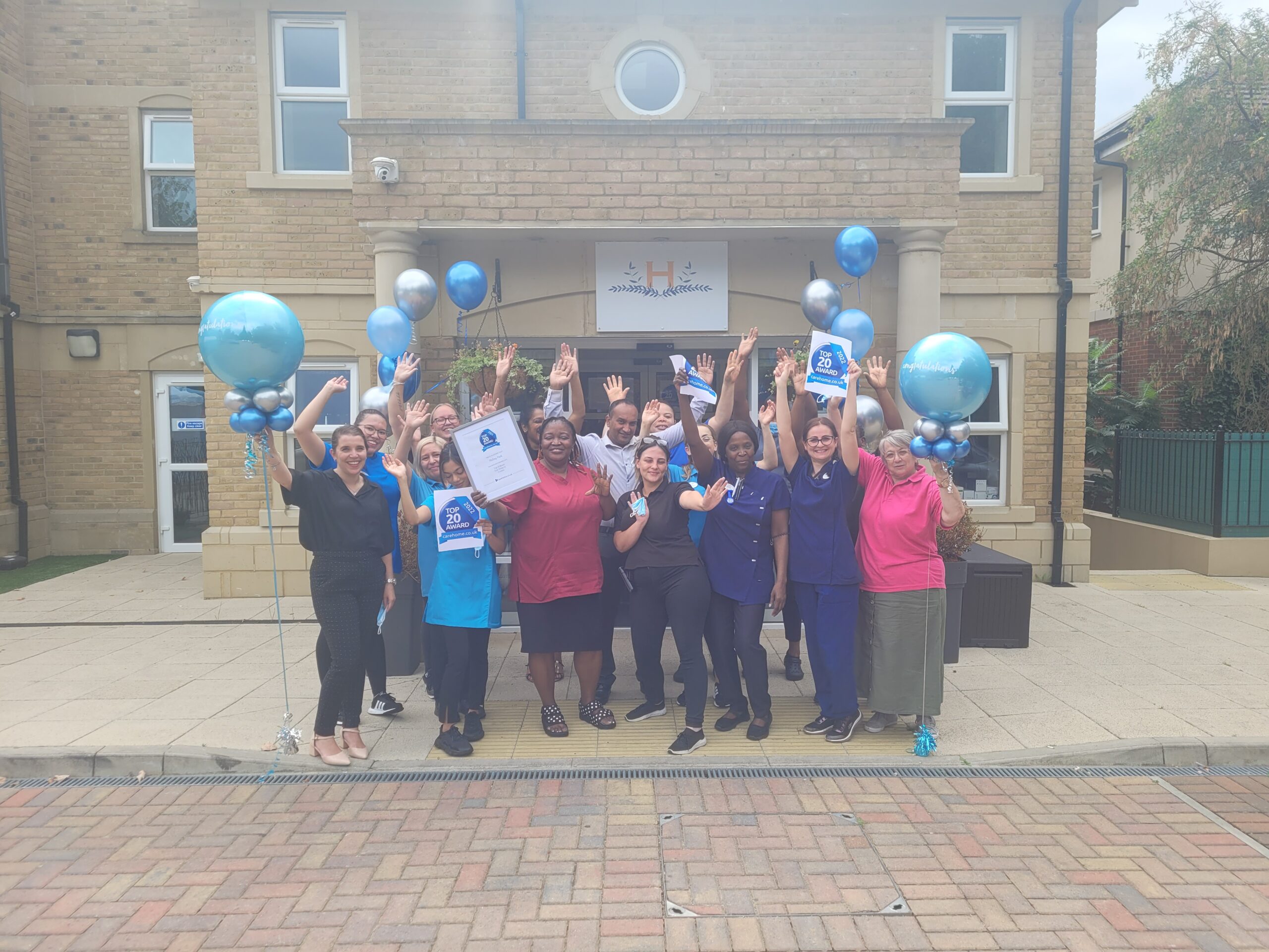 Our Team Thrilled With Top 20 Care Home Award